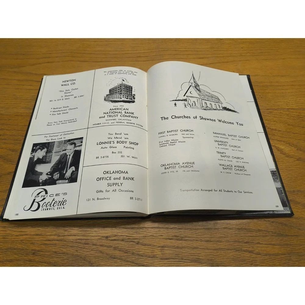 Oklahoma Baptist‎ University Shawnee 1964 Yahnseh Yearbook Annual